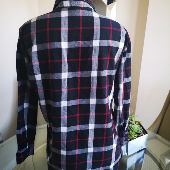 Lasenza Flannel Button Up Sleep Shirt - Picture 5 of 6
